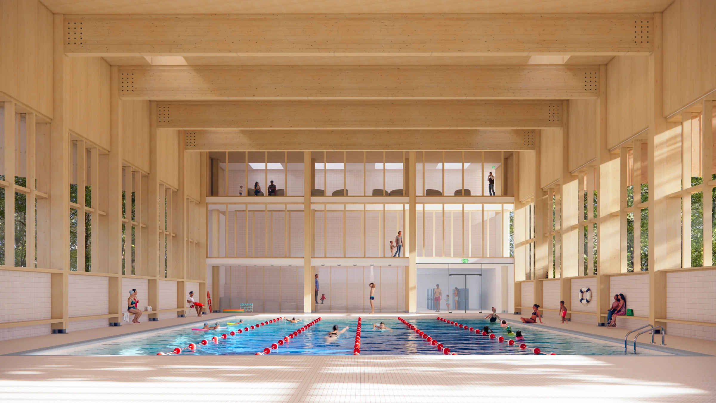 Wood Street Pool natatorium interior