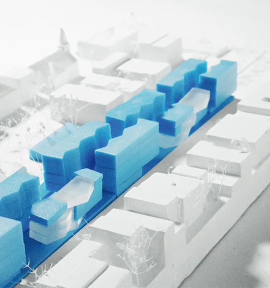 Hunter's Point Cooperative Housing, Massing Study by Andrew Wheat