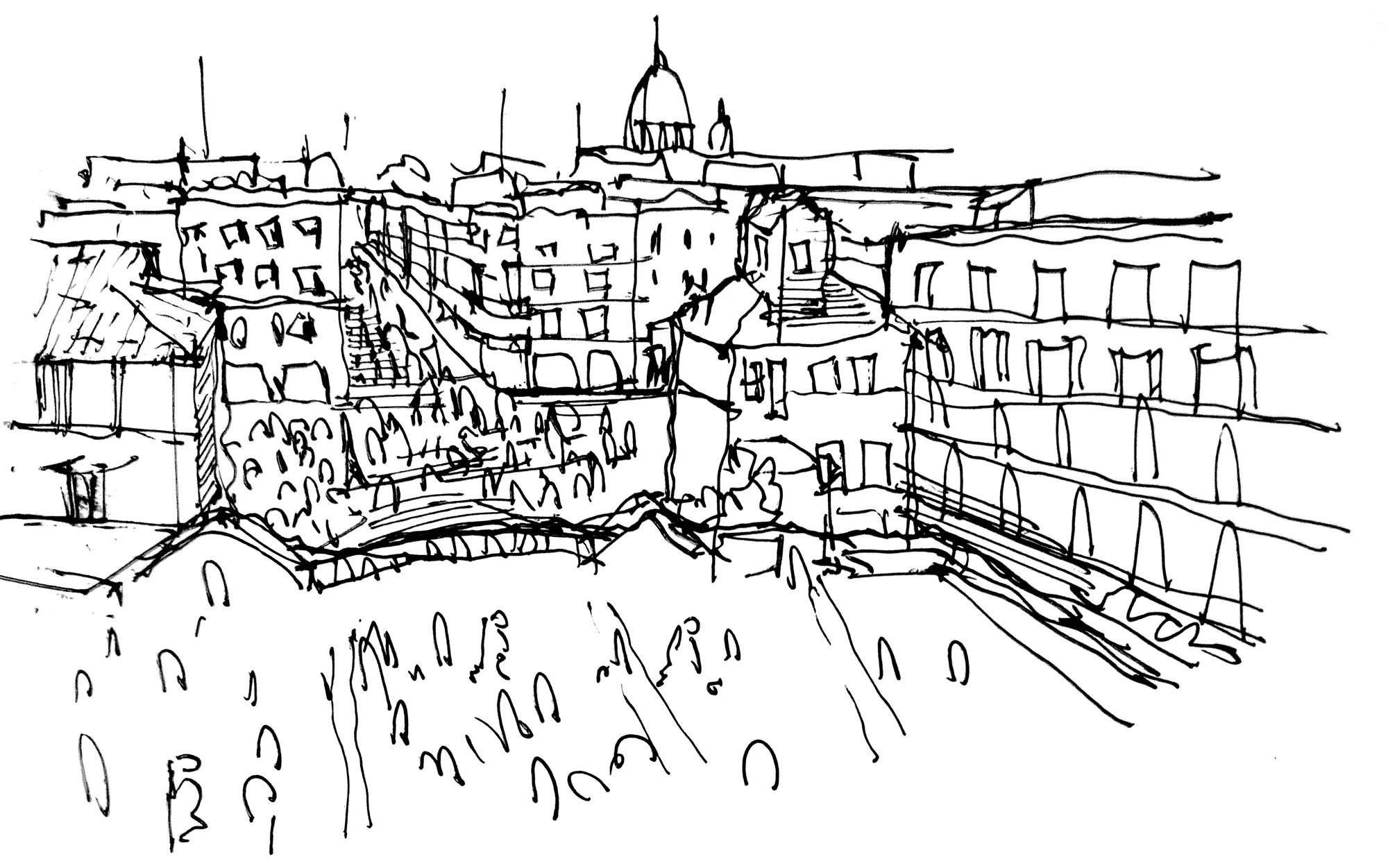 Old Town Rooftops by Andrew Wheat