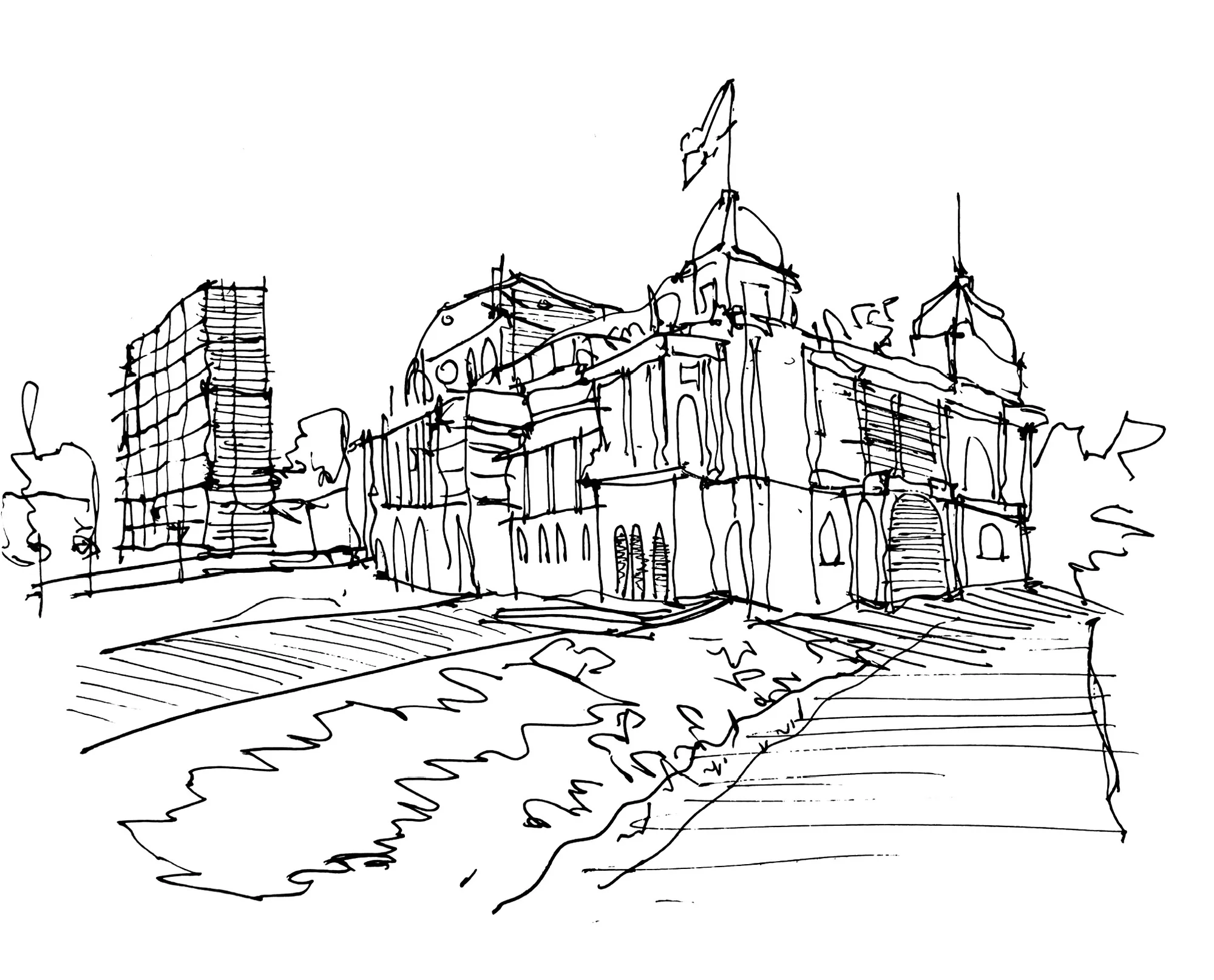 Civic Building and Plaza by Andrew Wheat
